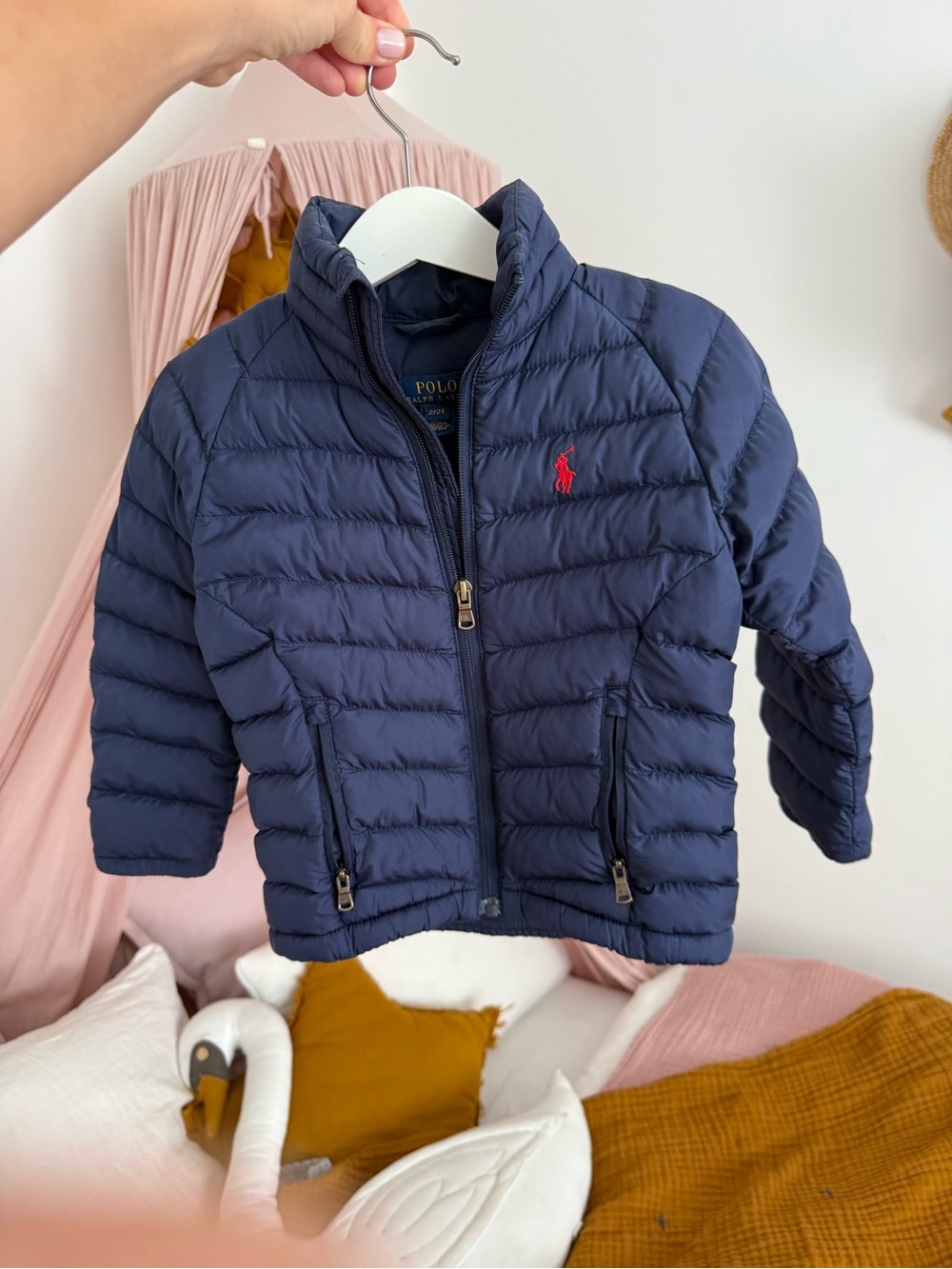 Polo by Ralph Lauren navy Blue light Puffer Jacket 2 years toddler